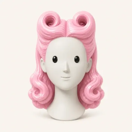 Illustration of the ’40s Victory Rolls women’s hairstyle