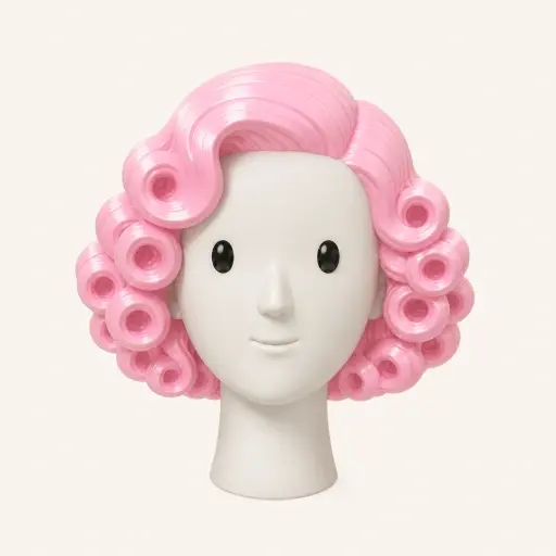 Illustration of the ’50s Pin Curls women’s hairstyle