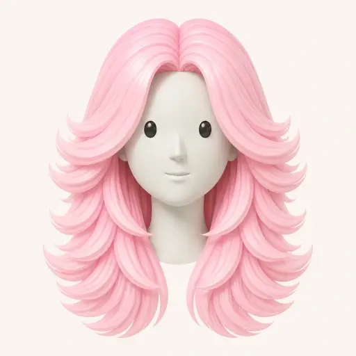 Illustration of the ’70s Feathered Hair women’s hairstyle