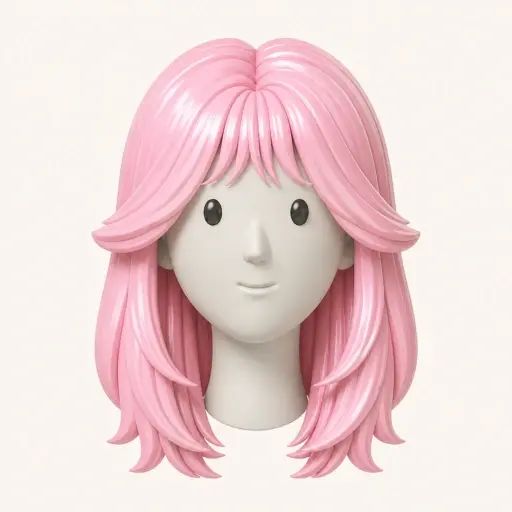 Illustration of the Bottleneck Bangs women’s hairstyle