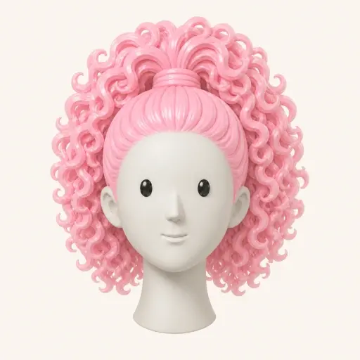 Illustration of the Curly High Ponytail women’s hairstyle