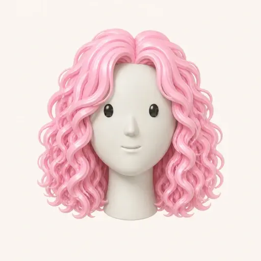 Illustration of the Curly Lob women’s hairstyle