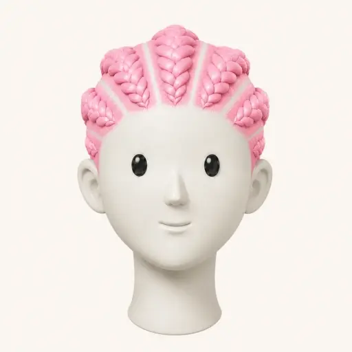Illustration of the Goddess Braids women’s hairstyle