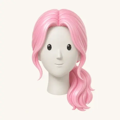 Illustration of the Low Ponytail with Face-Framing Pieces women’s hairstyle