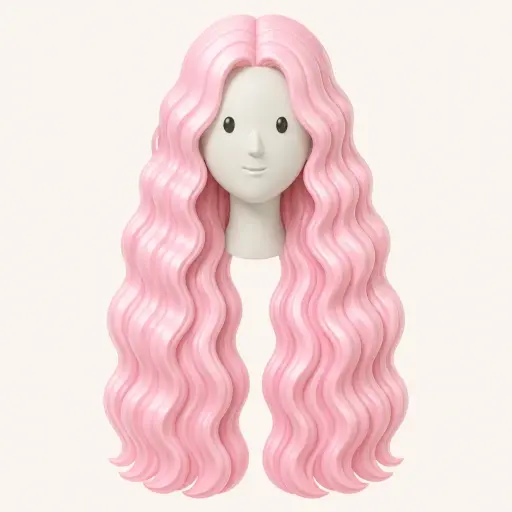 Illustration of the Mermaid Waves women’s hairstyle
