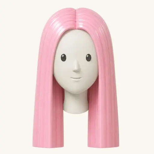 Illustration of the Sleek One-Length Hair women’s hairstyle