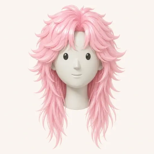 Illustration of the Wolf Cut women’s hairstyle