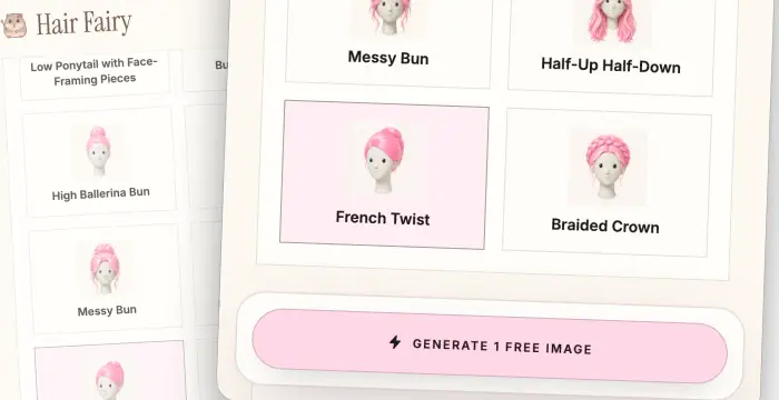 Choosing a hairstyle in the Hair Fairy catalogue