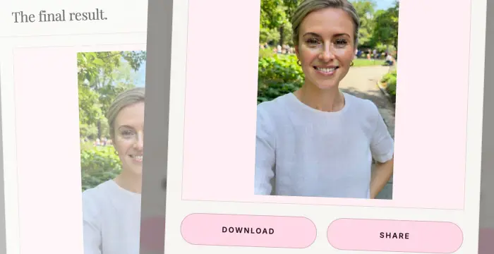 Downloading and sharing a finished Hair Fairy hairstyle preview